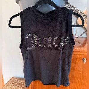 Juicy Couture Black Velvet Sleeveless Top